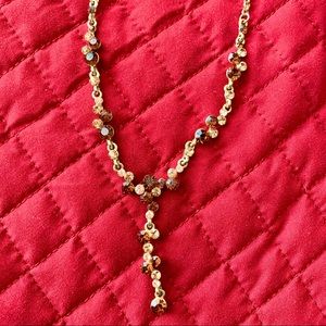 ALDO brown and gold diamond necklace